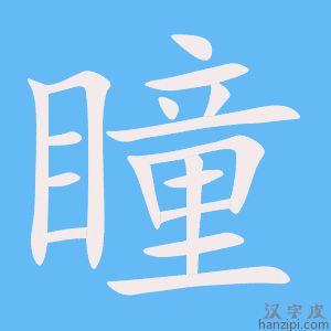 《瞳》的笔顺动画写字动画演示