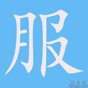 服字笔画、笔顺、笔划 - 服字怎么写?