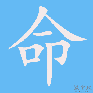 《命》的笔顺动画写字动画演示