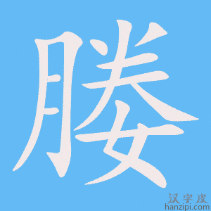 《媵》的笔顺动画写字动画演示