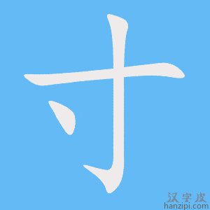 《寸》的笔顺动画写字动画演示