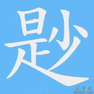 《尟》的笔顺动画写字动画演示