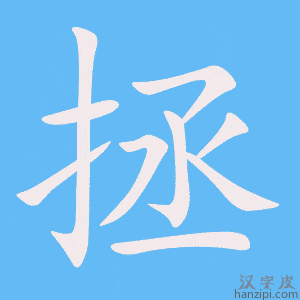 《拯》的笔顺动画写字动画演示