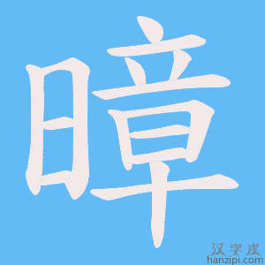 《暲》的笔顺动画写字动画演示