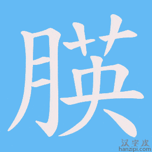 《朠》的笔顺动画写字动画演示