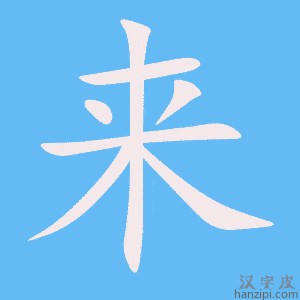 《来》的笔顺动画写字动画演示