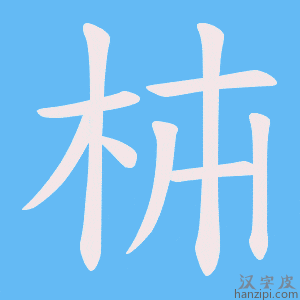《枾》的笔顺动画写字动画演示