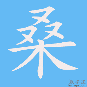 《桑》的笔顺动画写字动画演示