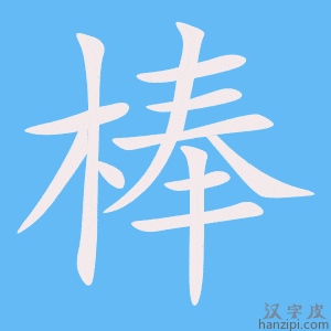 《棒》的笔顺动画写字动画演示