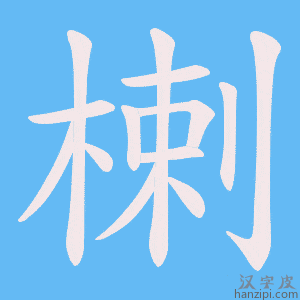 《楋》的笔顺动画写字动画演示