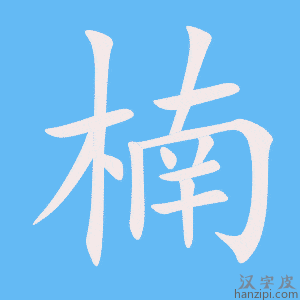 《楠》的笔顺动画写字动画演示