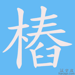 《樁》的笔顺动画写字动画演示