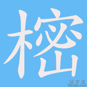 《樒》的笔顺动画写字动画演示