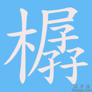 《樼》的笔顺动画写字动画演示