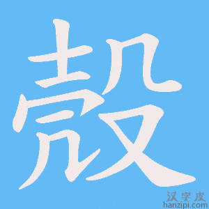 《殼》的笔顺动画写字动画演示