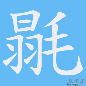 《毾》的笔顺动画写字动画演示