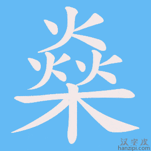 《燊》的笔顺动画写字动画演示