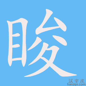《睃》的笔顺动画写字动画演示
