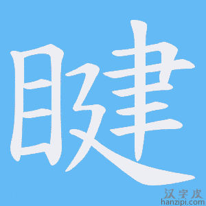 《睷》的笔顺动画写字动画演示