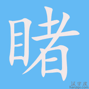 《睹》的笔顺动画写字动画演示