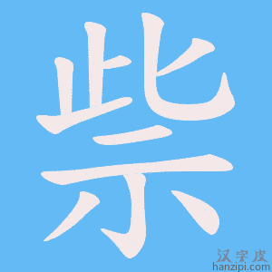《祡》的笔顺动画写字动画演示