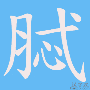 《脦》的笔顺动画写字动画演示