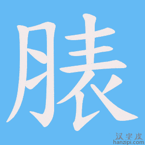 《脿》的笔顺动画写字动画演示