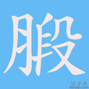 《腶》的笔顺动画写字动画演示