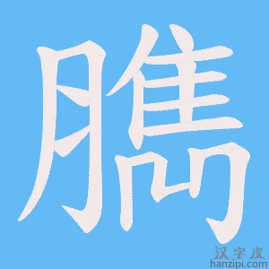 《臇》的笔顺动画写字动画演示