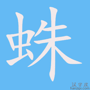 《蛛》的笔顺动画写字动画演示