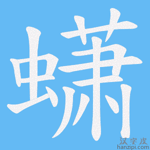 《蟏》的笔顺动画写字动画演示