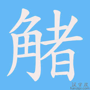 《觰》的笔顺动画写字动画演示