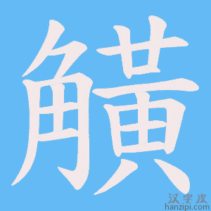《觵》的笔顺动画写字动画演示