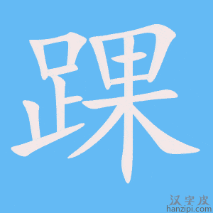 《踝》的笔顺动画写字动画演示