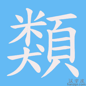 《類》的笔顺动画写字动画演示