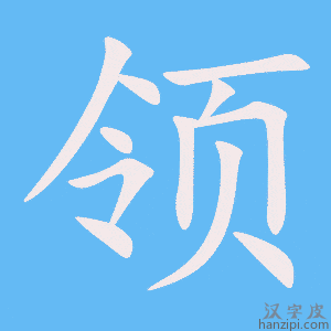 《领》的笔顺动画写字动画演示