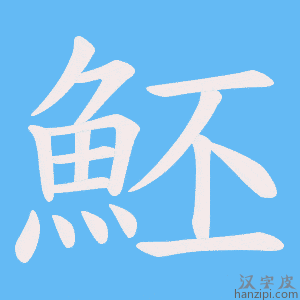 《魾》的笔顺动画写字动画演示