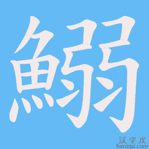 《鰯》的笔顺动画写字动画演示