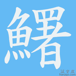《鱰》的笔顺动画写字动画演示