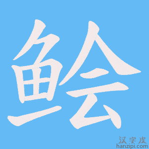《鲙》的笔顺动画写字动画演示