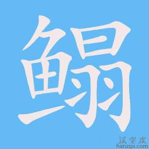 《鳎》的笔顺动画写字动画演示