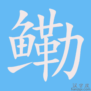 《鳓》的笔顺动画写字动画演示