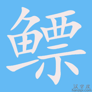《鳔》的笔顺动画写字动画演示