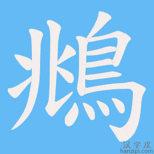 《鴵》的笔顺动画写字动画演示