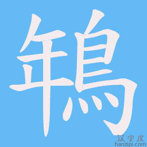 《鵇》的笔顺动画写字动画演示