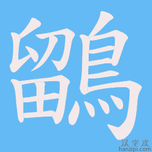 《鶹》的笔顺动画写字动画演示