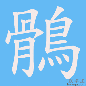 《鶻》的笔顺动画写字动画演示