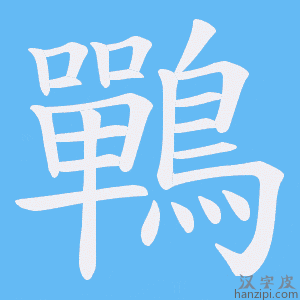 《鷤》的笔顺动画写字动画演示