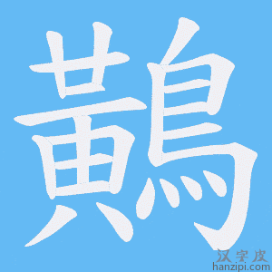 《鷬》的笔顺动画写字动画演示