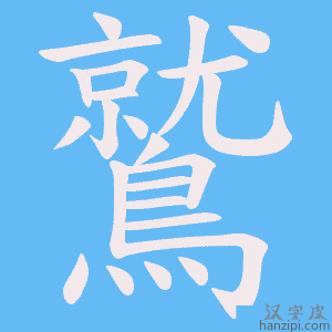 《鷲》的笔顺动画写字动画演示